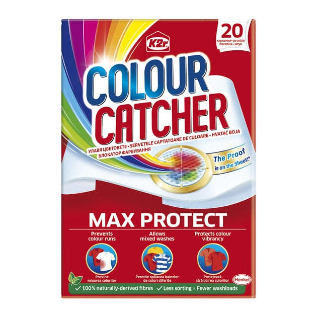 Серветки для прання K2r Colour Catcher кольоропоглинаючі 20 шт. (9000101528855/9000101547580) - зображення 1