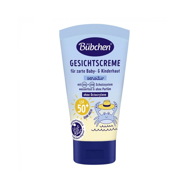Дитячий крем Bubchen Sensitive для обличчя Sensitive SPF 50+ 50 мл (3101073) - зображення 1