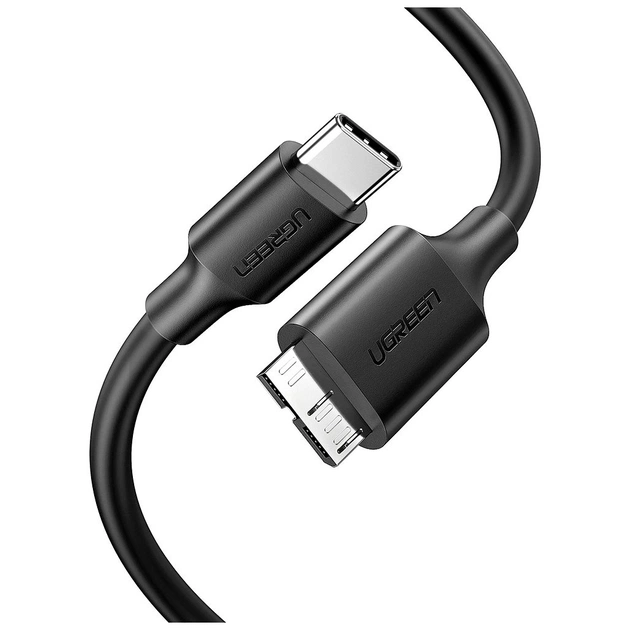Дата кабель USB-C 3.1 to Micro USB 3.0 1.0m 3A US312 black Ugreen (20103) - изображение 1