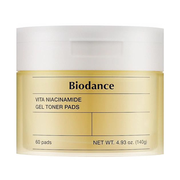 Патчі для обличчя Biodance Vita Niacinamide Gel Toner Pad 60 шт. (8809891183685) - picture 1