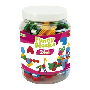 Конструктор Wader Funny blocks, 24 шт. (Маленька банка) (41940) зображення 1