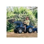 Веломобіль Falk трактор на педалях з причепом та переднім ковшем Синій (3090M) - уменьшенное изображение 3