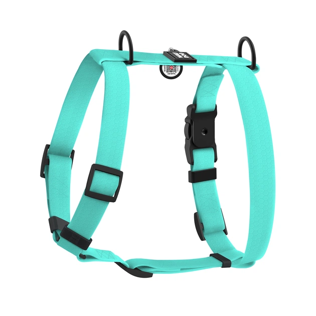 Шлея для собак WAUDOG Magnet анатомічна Н-подібна з QR-паспортом, магнітна пряжка-фастекс L тіффані (262427) - picture 1