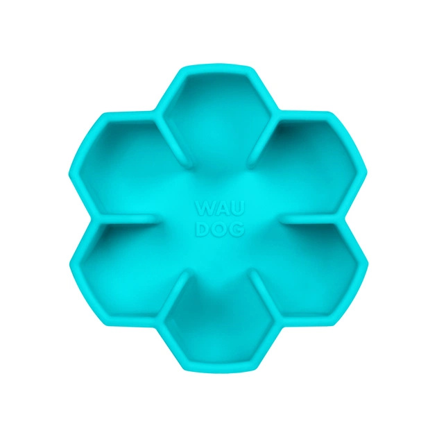 Універсальний посуд для тварин WAUDOG Silicone миска для повільного харчування 750 мл блакитна (23542) - picture 2