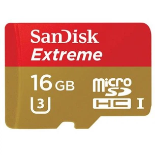 Карта пам'яті SanDisk 16GB microSDHC Extreme UHS-I U3 (SDSDQXN-016G-G46A) зображення 1