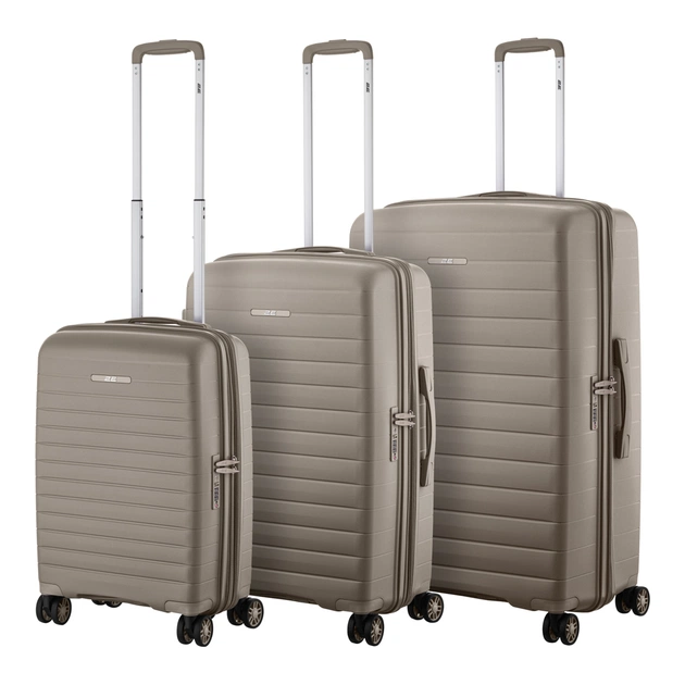 Набір валіз 2E Aero (L+M+S), сіро-коричневі (2E-SPP-AERO-SET3-TP) - зображення 2