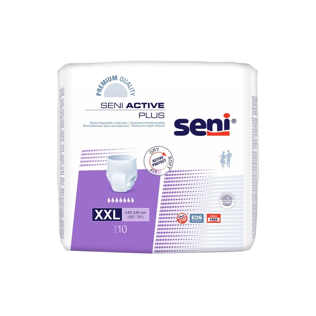 Підгузки для дорослих Seni Active Plus XX Large труси 140-190 см 10 шn (5900516801588) - зображення 1
