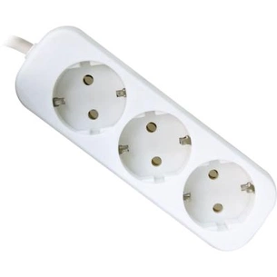 Мережевий подовжувач Defender E318 1.8 m 3 роз white (99221) зображення 1