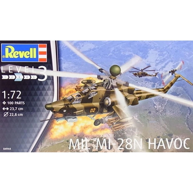 Збірна модель Revell Ударний вертоліт MIL Mi-28N HAVOC 1:72 (4944) - изображение 1