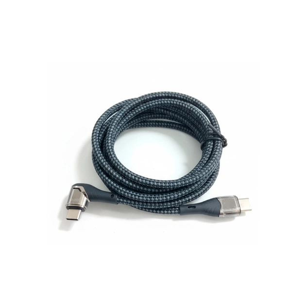 Дата кабель USB-C to USB-C 1.5m 5A 100W Quick Charge magnetic black BeCover (714555) - изображение 1
