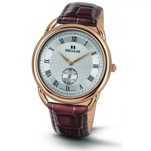 Наручний годинник Seculus 4483.2.1069 pvd-r case, white dial, brown leather зображення 1