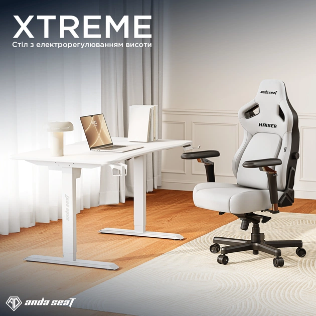 Компьютерный стол Anda Seat Xtreme 1600x800 White (AD-D-DD1-1600-07-W) - изображение 1