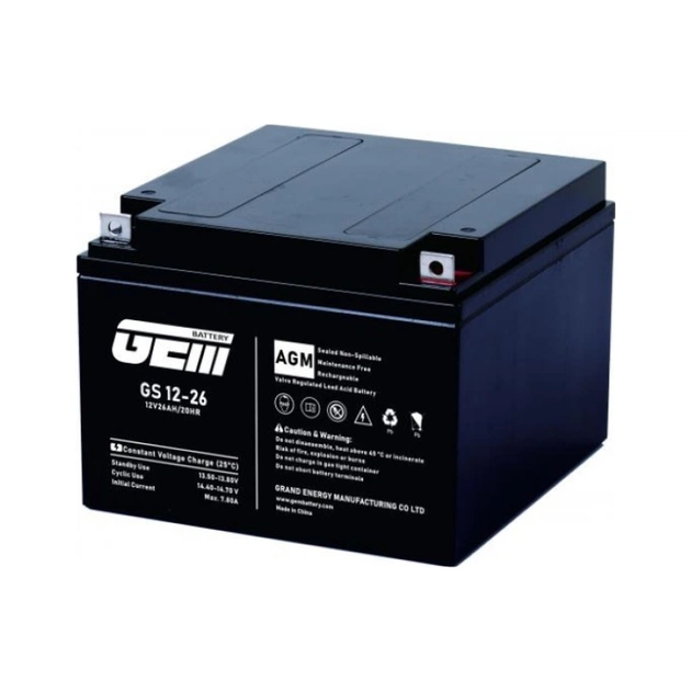 Батарея до ДБЖ GEM GS 12V-26Ah (GS 12-26) - зображення 1