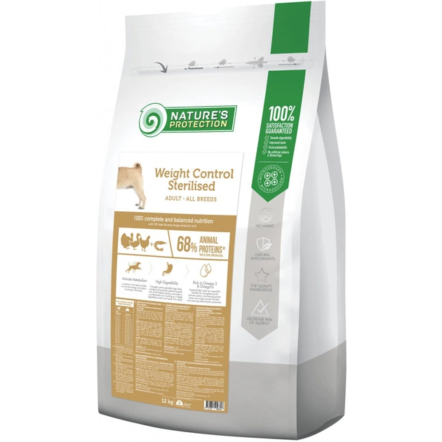 Сухой корм для собак Nature's Protection Weight Control Sterilised Adult all breeds 12 кг (NPS45661) - изображение 1