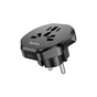 Переходник Universal adapter US/UK/AU to EU bkack HOCO (6931474791511) - уменьшенное изображение 2