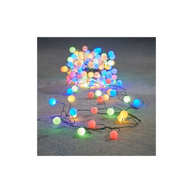 Гирлянда Luca Lighting кластер Шарики зеленая струна 8 м, RGB (8720362027188) - изображение 1