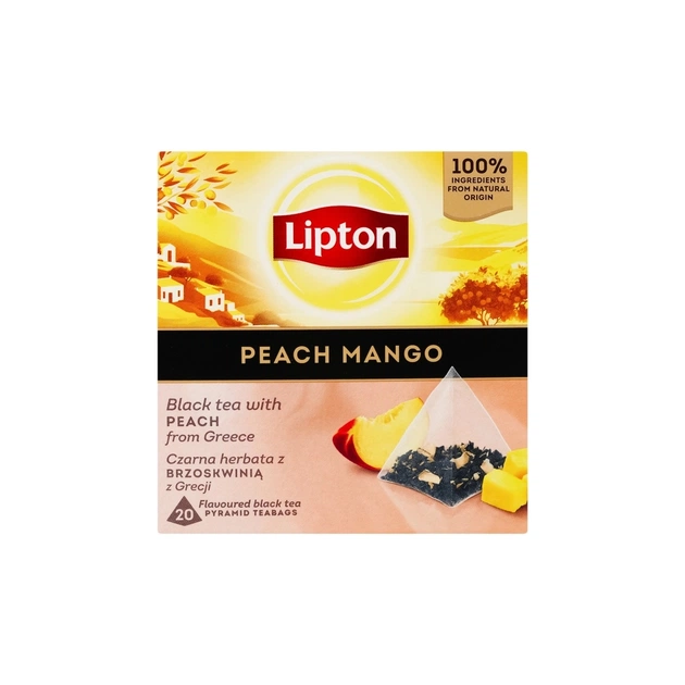 Чай Lipton чорний "Peach mango" 20 пакетиків (5063270110942) - зображення 1