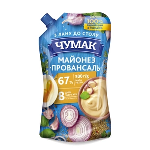 Соус Чумак Майонез Провансаль 67% 300 г (4823096003375) зображення 1