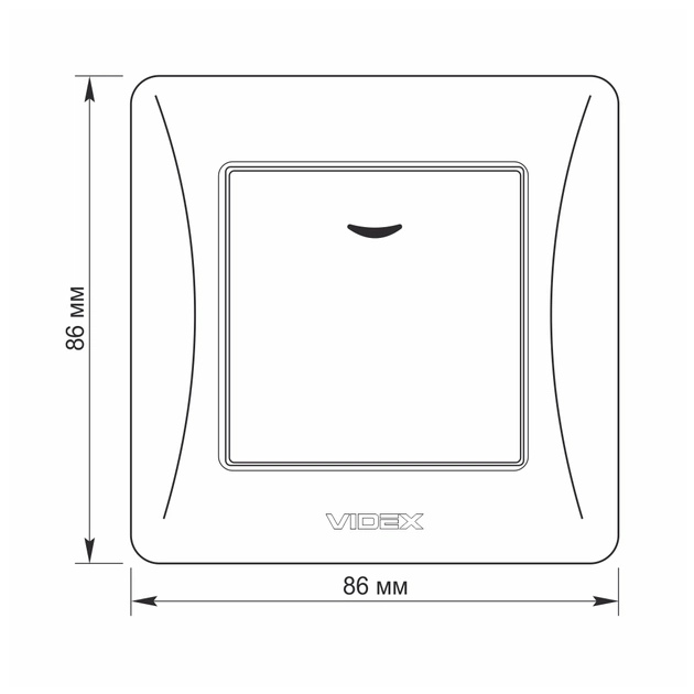 Вимикач Videx BINERA 1кл з підсвічуванням чорний графіт (VF-BNSW1L-BG) - изображение 5