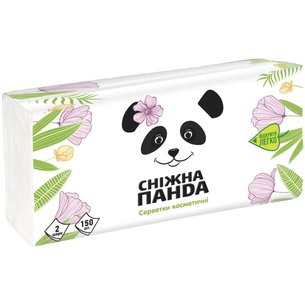 Серветки косметичні Сніжна Панда 2 шари 150 шт. (4823019011012) зображення 1