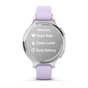Смарт-годинник Garmin Lily 2 Active, Silver/Jasmine Purple, Silicone, (010-02891-01) - зменшене зображення 7