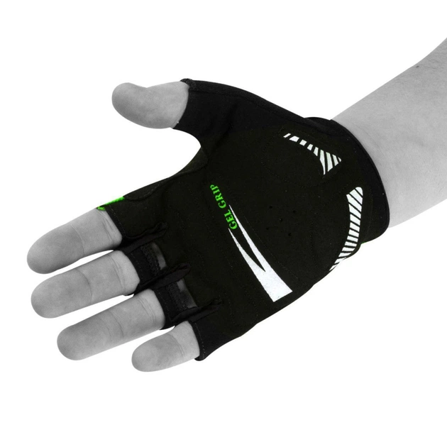 Велорукавиці PowerPlay 5028 Black/Green M (5028A_M_Green) - зображення 4
