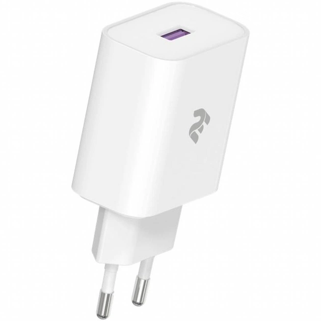 Зарядний пристрій 2E USB Wall Charger QC3.0 DC5V/3A, Max 18W, white (2E-WC1USB18W-W) - изображение 1