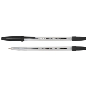 Ручка кулькова Economix STANDARD 0,5 мм. Корпус прозорий, пише чорним (E10117-01) зображення 1