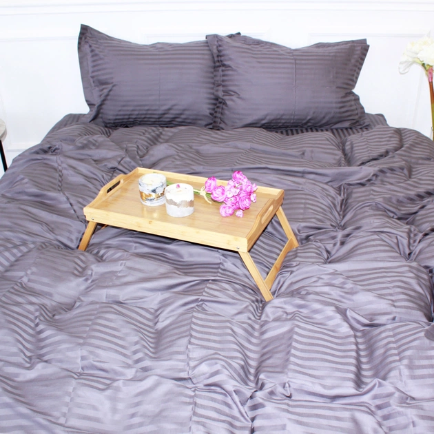 Підковдра MirSon Satin Stripe 30-0011 Gray 175х210 см (2200005251706) - зображення 1