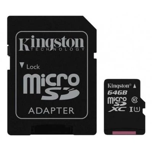 Карта пам'яті Kingston 64GB microSDXC class 10 UHS-I Canvas Select (SDCS/64GB) зображення 1