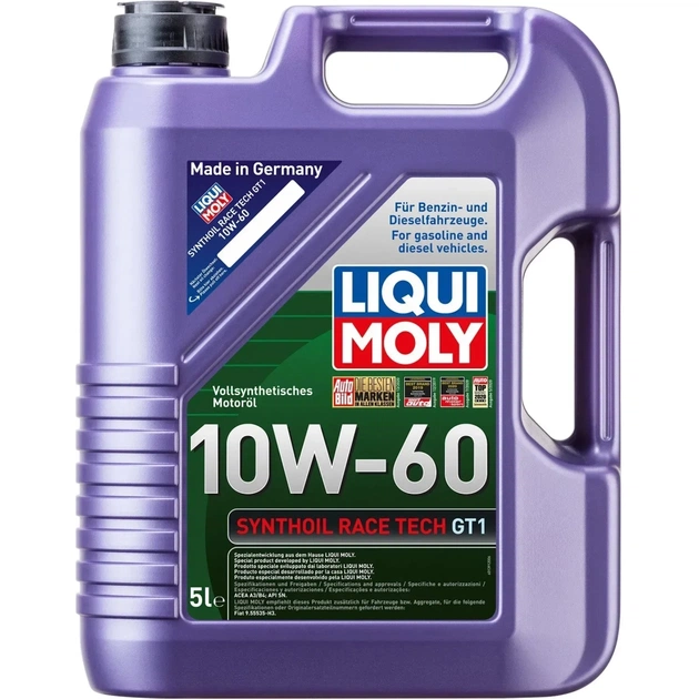 Моторна олива Liqui Moly Synthoil Race Tech GT1 10W-60 5л. (1944) - зображення 1