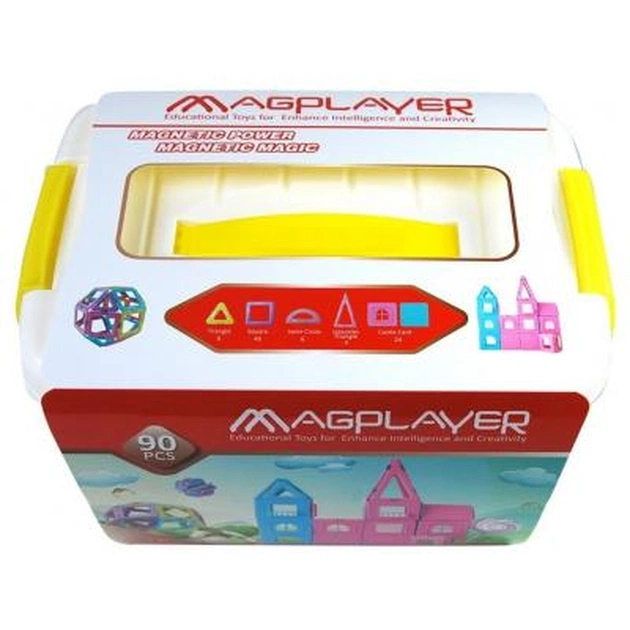 Конструктор Magplayer магнітний набір бокс 90 ел. (MPT2-90) - зображення 1