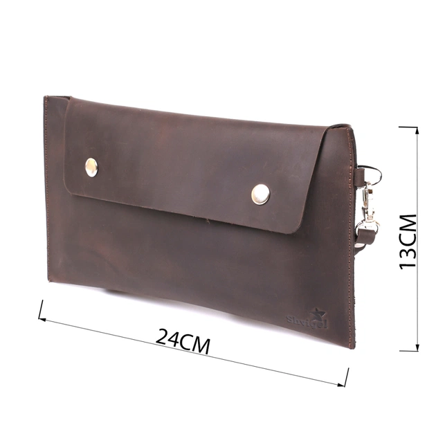 Косметичка Shvigel Шкіряна вінтажна тревел Коричнева (16428) - зображення 3