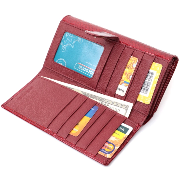 Гаманець ST Leather Шкіряний Червоний (22682) - изображение 8