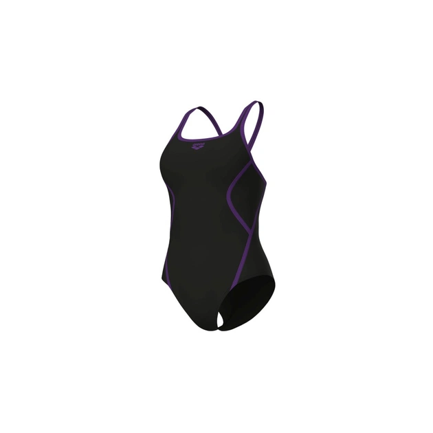 Купальник Arena Pro_File Swimsuit Solid 008055-590 чорний, фіолетовий 38 (3468337414384) - зображення 1