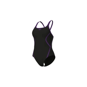 Купальник Arena Pro_File Swimsuit Solid 008055-590 чорний, фіолетовий 38 (3468337414384) зображення 1