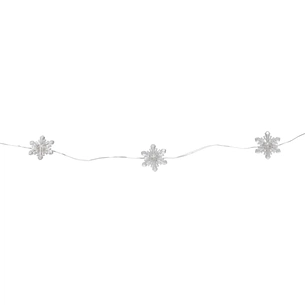 Гірлянда Chomik Сніжинки струна 2,2 м, 20 LED теплий білий, 2АА (5900779854208) зображення 1