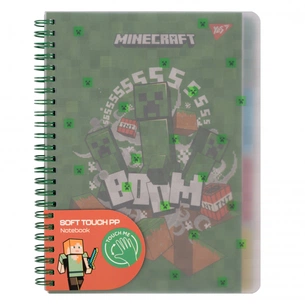 Зошит Yes А5 Minecraft пластикова обкладинка 80 аркушів, лінія (765738) зображення 1
