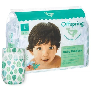 Підгузки Offspring Розмір L (9-13 кг) 36 шт, Листочки (9355465009978) (DP-OI-FAT-L36P-LEA) зображення 1
