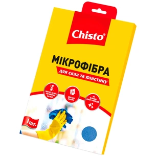 Серветки для прибирання Chisto Мікрофібра для скла та пластику 1 шт. (4820164151044) зображення 1