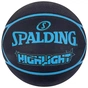 М'яч баскетбольний Spalding Highlight чорний, синій Уні 7 84356Z (689344405391) - зменшене зображення 1