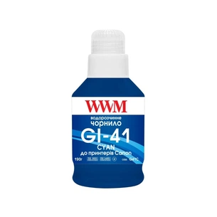 Чорнило WWM Canon GI-41 для Pixma G2420/3420 190г Cyan (KeyLock) (G41C) зображення 1