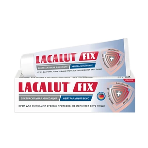 Крем для фіксації зубних протезів Lacalut Fix Нейтральний смак 40 г (4016369662793) зображення 1
