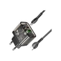 Зарядний пристрій HOCO N34 Dazzling dual-port Black (6931474799180) - зменшене зображення 5