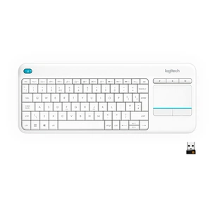 Клавіатура Logitech K400 Plus Touch Wireless UA White (920-007146) зображення 1