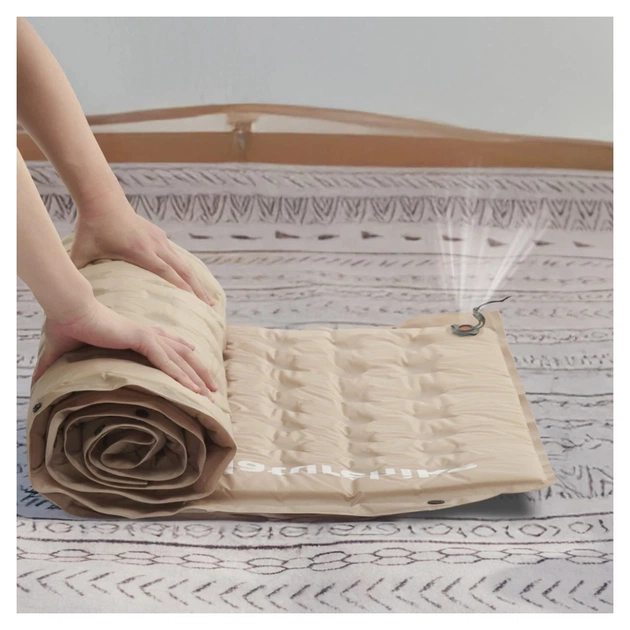 Туристичний килимок Naturehike CNK2550WS025, вологостійкий, 200х65х3 см, бежевий (6977465868824) - picture 7