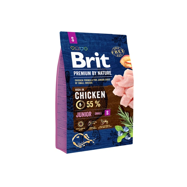 Сухой корм для собак Brit Premium Dog Junior S 3 кг (8595602526260) - изображение 1