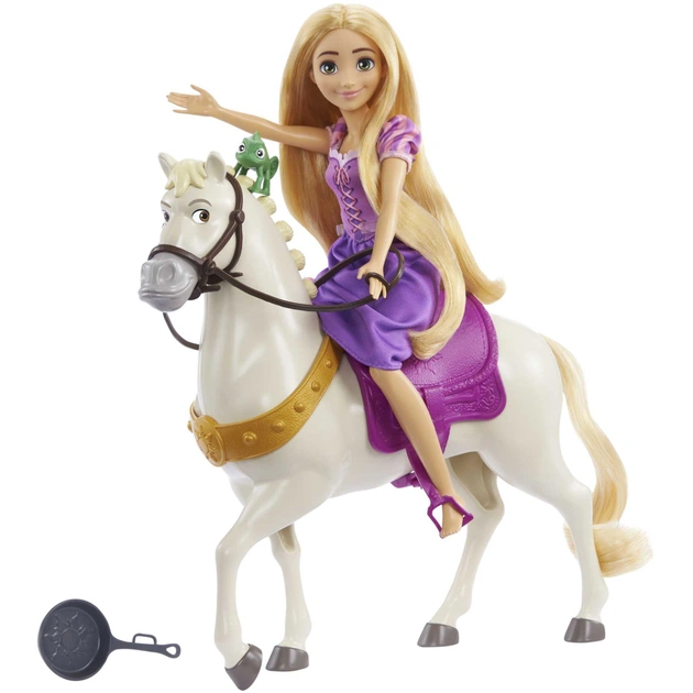Лялька Disney Princess Набір з лялькою Рапунцель Принцеса з вірним другом Максимусом (HLW23) - зображення 1
