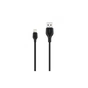 Дата кабель USB 2.0 AM to Lightning 1.0m 2.1A black XO (NB36-L-1-BK) - зменшене зображення 1
