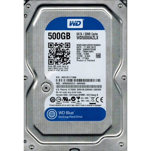Жорсткий диск 3.5" 500Gb WD (WD5000AZLX) - зображення 1